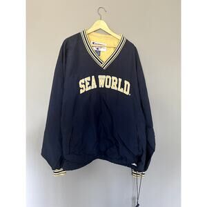 Vintage Sea World Men's Champion Pull Over Lined Windbreaker Jacket XXL